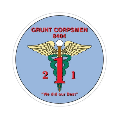 Grunt Corpsmen (USMC) STICKER Vinyl Die-Cut Decal 2 Inch - The Sticker Space