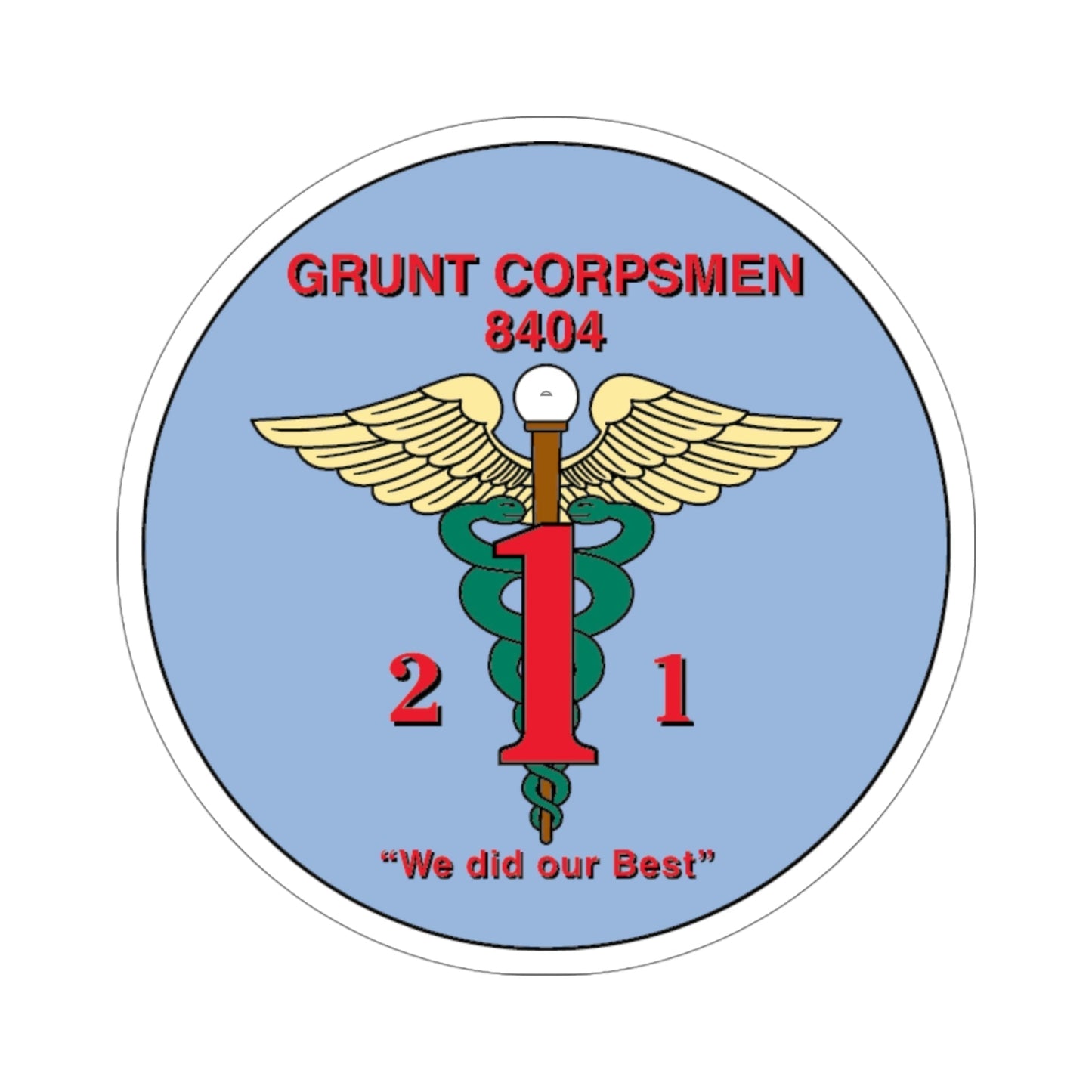 Grunt Corpsmen (USMC) STICKER Vinyl Die-Cut Decal-4 Inch-The Sticker Space