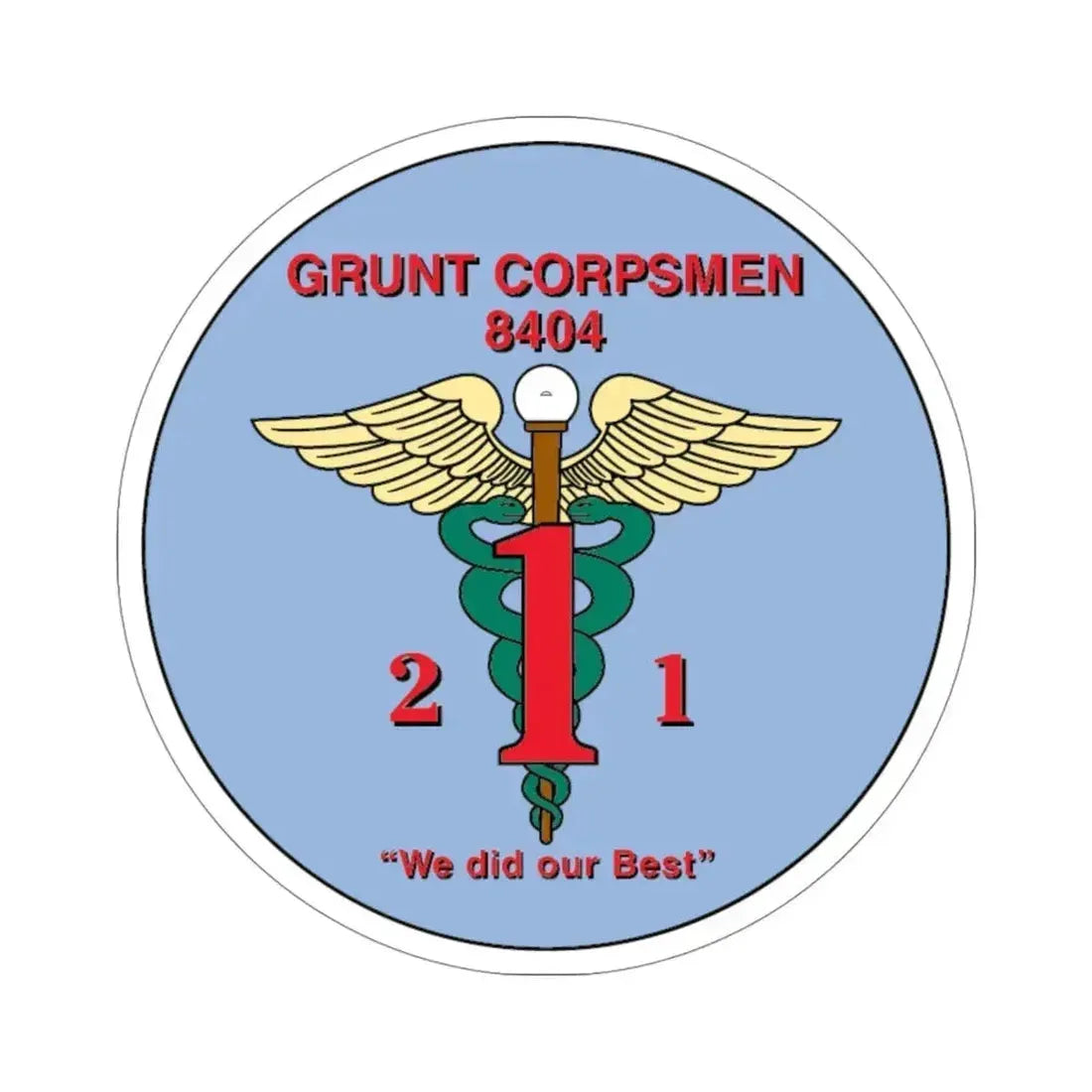 Grunt Corpsmen (USMC) STICKER Vinyl Die-Cut Decal 4 Inch - The Sticker Space