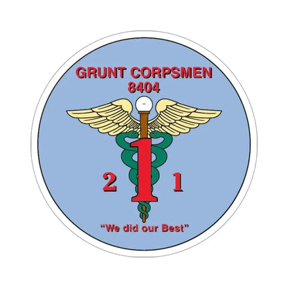 Grunt Corpsmen (USMC) STICKER Vinyl Die-Cut Decal 4 Inch - The Sticker Space
