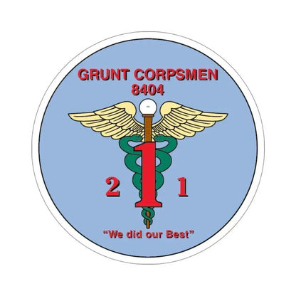 Grunt Corpsmen (USMC) STICKER Vinyl Die-Cut Decal 5 Inch - The Sticker Space