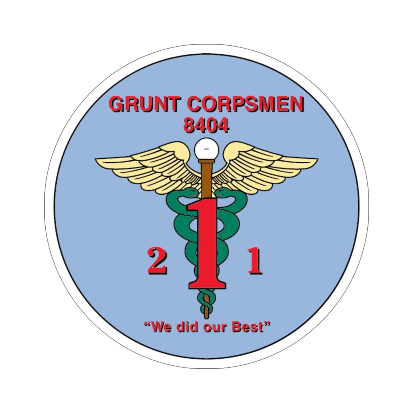 Grunt Corpsmen (USMC) STICKER Vinyl Die-Cut Decal-6 Inch-The Sticker Space