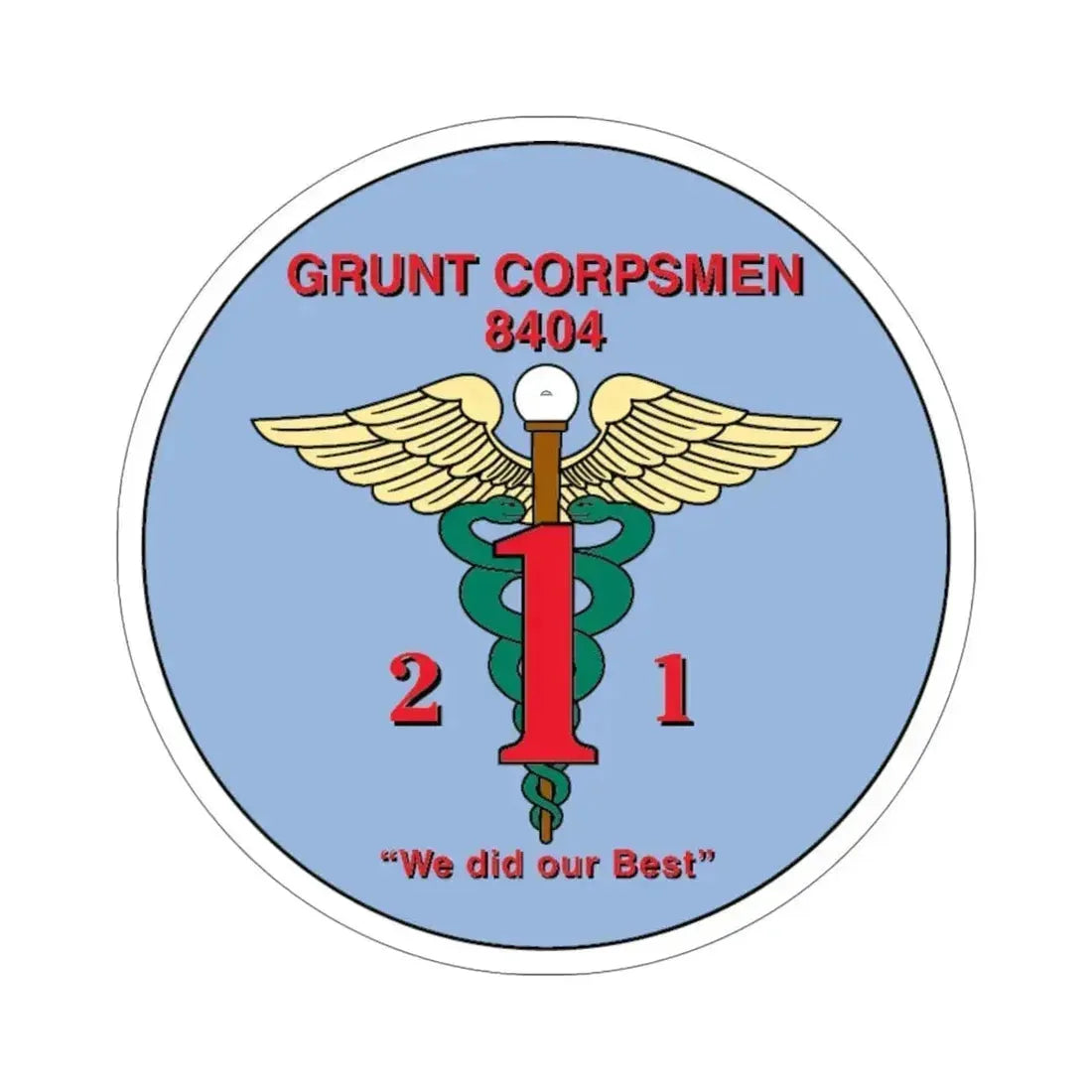 Grunt Corpsmen (USMC) STICKER Vinyl Die-Cut Decal 6 Inch - The Sticker Space