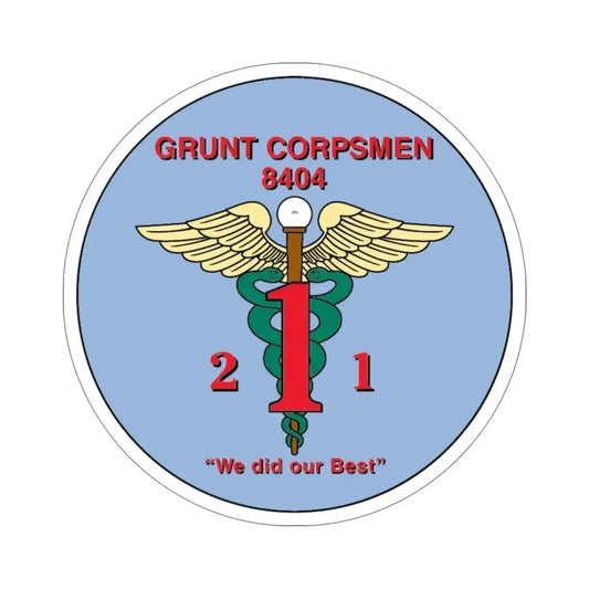 Grunt Corpsmen (USMC) STICKER Vinyl Die-Cut Decal 6 Inch - The Sticker Space