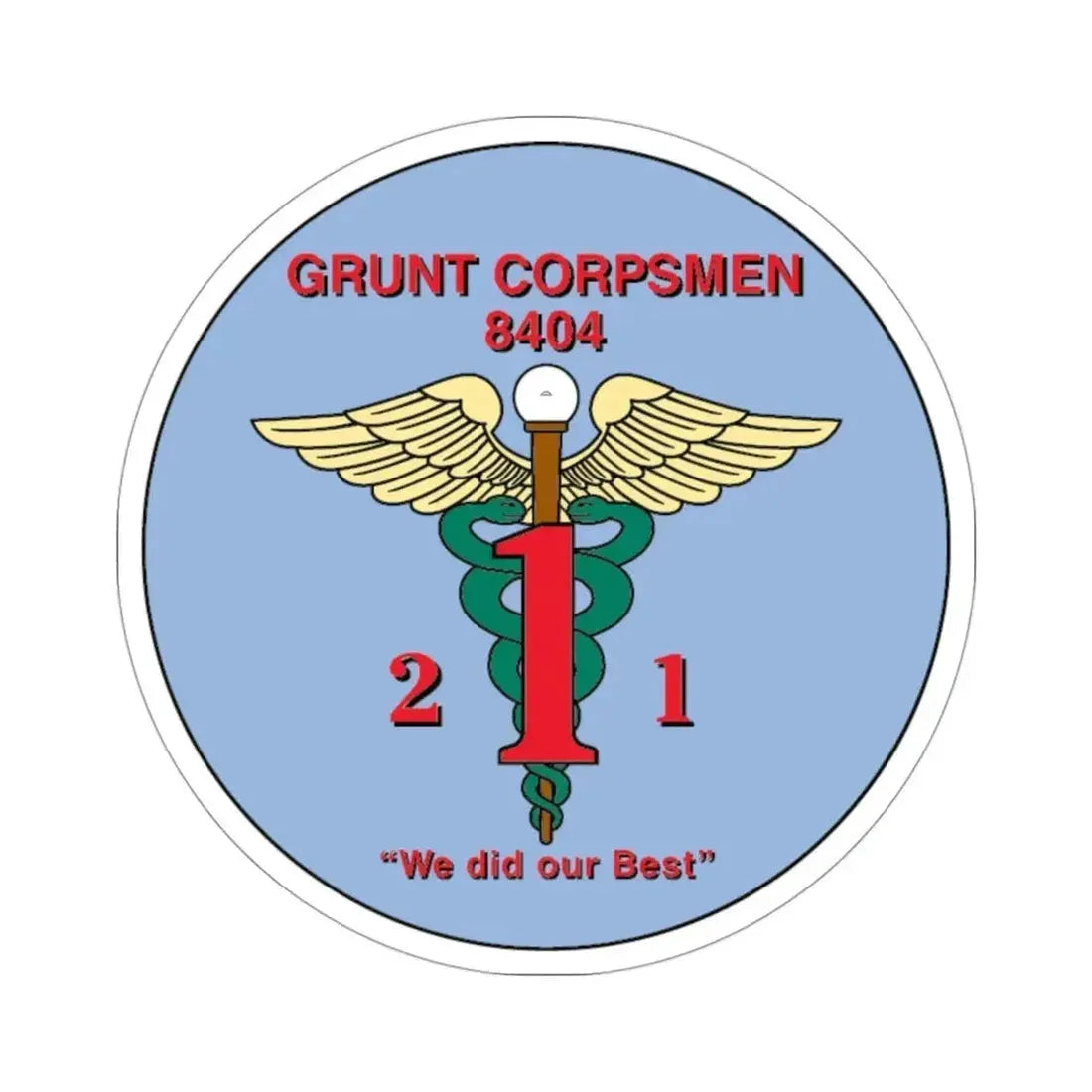 Grunt Corpsmen (USMC) STICKER Vinyl Die-Cut Decal - The Sticker Space