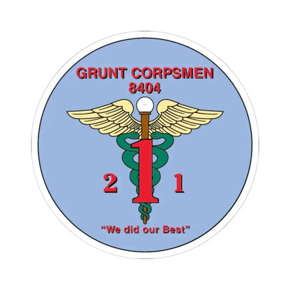 Grunt Corpsmen (USMC) STICKER Vinyl Kiss-Cut Decal 6 Inch White - The Sticker Space