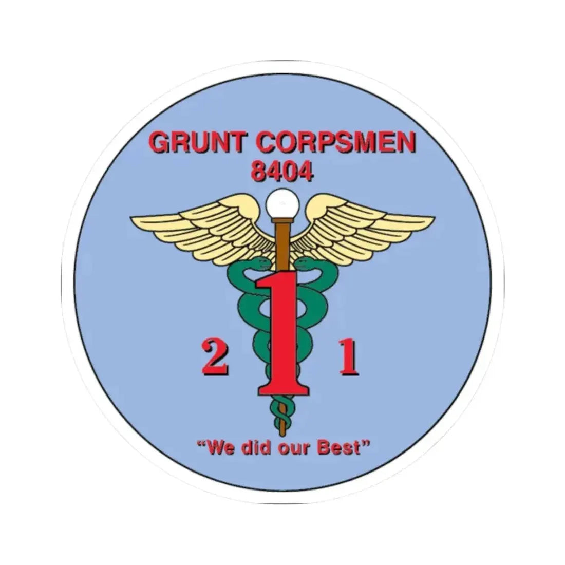 Grunt Corpsmen (USMC) STICKER Vinyl Kiss-Cut Decal - The Sticker Space