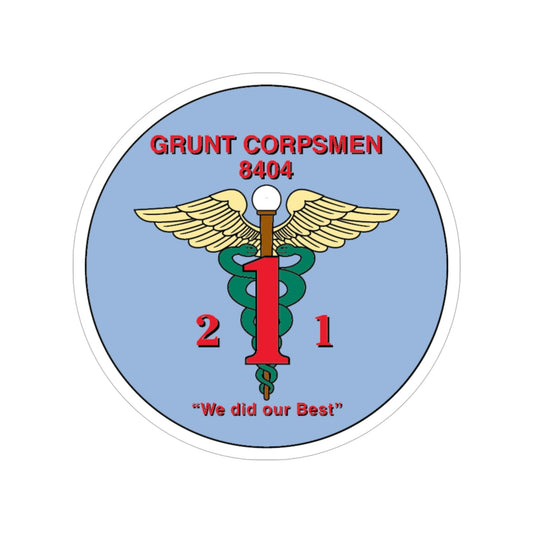 Grunt Corpsmen (USMC) Transparent STICKER Die-Cut Vinyl Decal-6 Inch-The Sticker Space