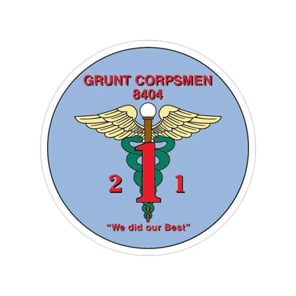 Grunt Corpsmen (USMC) Transparent STICKER Die-Cut Vinyl Decal - The Sticker Space
