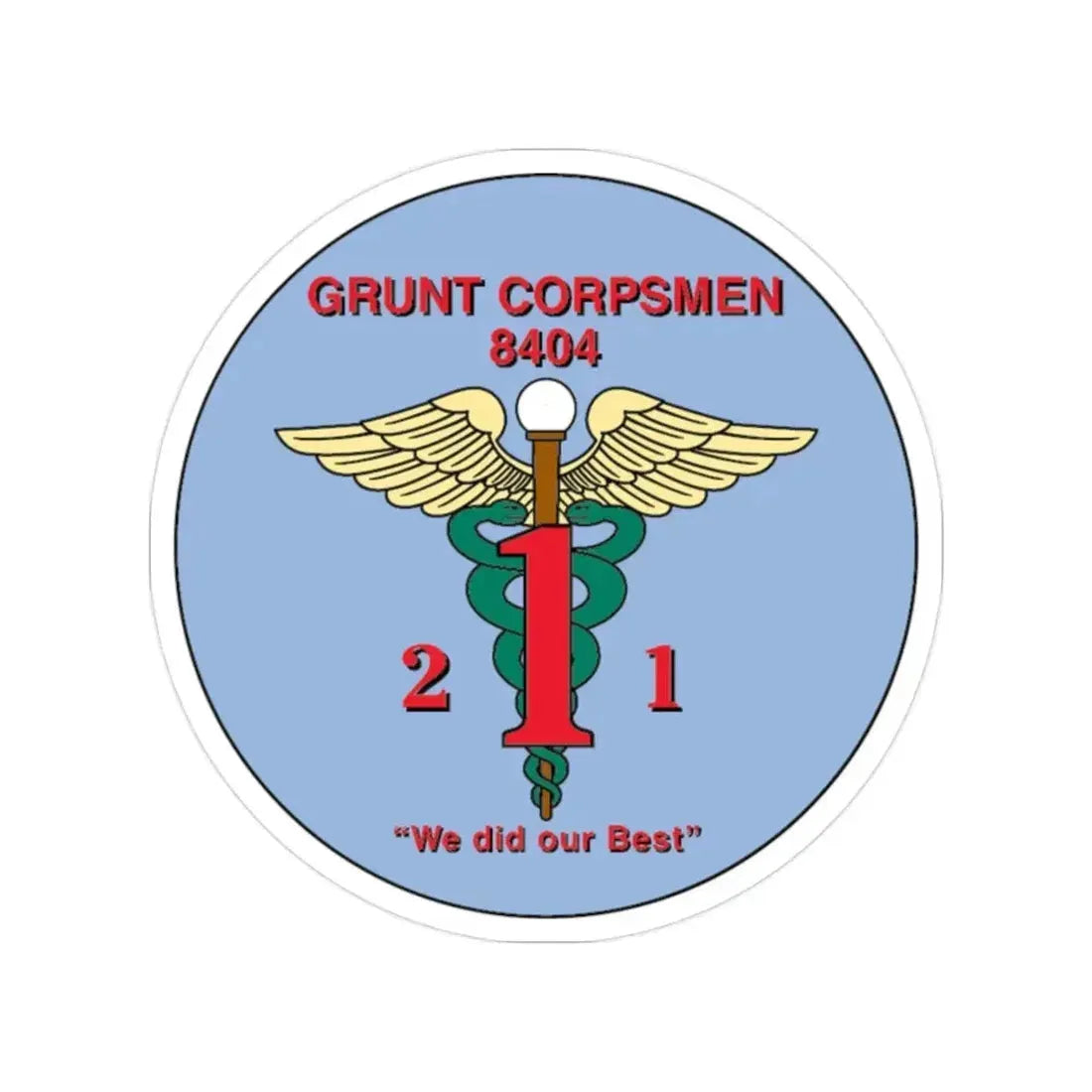 Grunt Corpsmen (USMC) Transparent STICKER Die-Cut Vinyl Decal - The Sticker Space