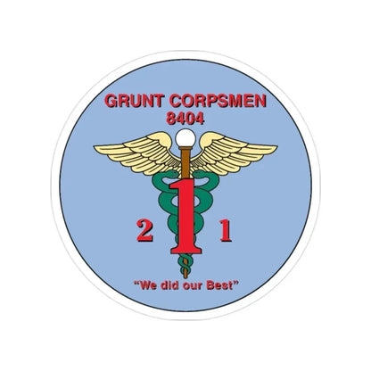 Grunt Corpsmen (USMC) Transparent STICKER Die-Cut Vinyl Decal - The Sticker Space
