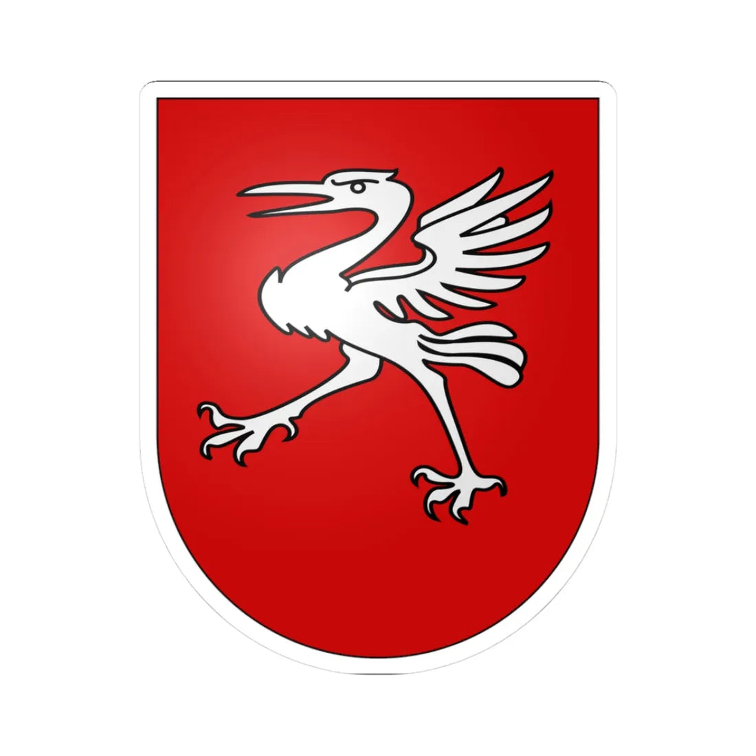 Gruyères-coat of arms (Switzerland) (Coat of Arms) STICKER Vinyl Kiss-Cut Decal 3 Inch White - The Sticker Space