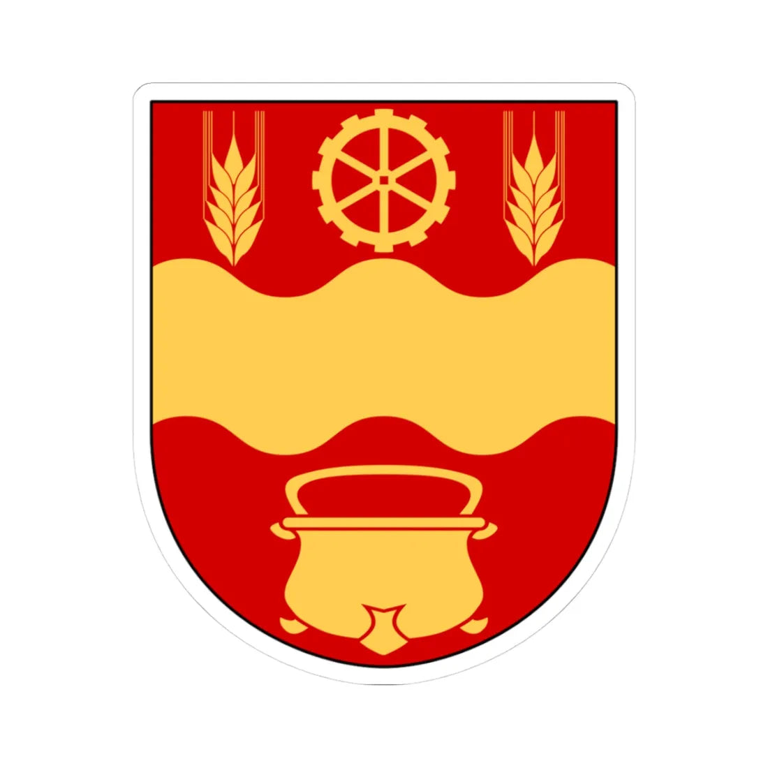 Grytnäs vapen (Sweden) (Coat of Arms) STICKER Vinyl Kiss-Cut Decal 3 Inch White - The Sticker Space