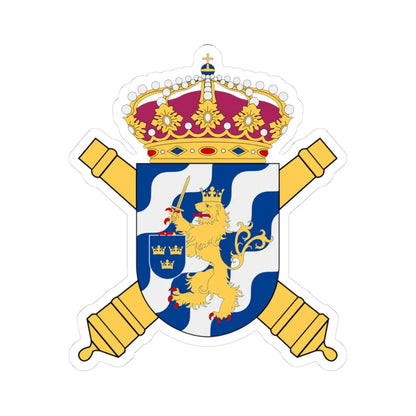 Göta artilleriregemente vapen (Sweden) (Coat of Arms) STICKER Vinyl Kiss-Cut Decal 3 Inch White - The Sticker Space