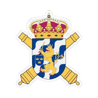 Göta artilleriregemente vapen (Sweden) (Coat of Arms) STICKER Vinyl Kiss-Cut Decal 4 Inch White - The Sticker Space