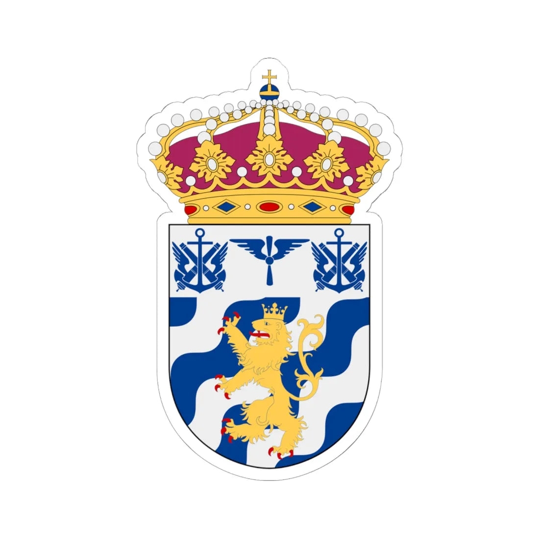 Göta helikopterbataljon vapen (Sweden) (Coat of Arms) STICKER Vinyl Kiss-Cut Decal 6 Inch White - The Sticker Space