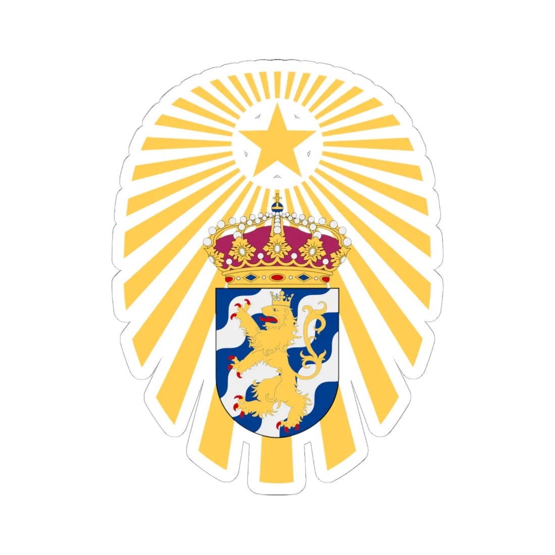 Göta ingenjörregemente vapen (Sweden) (Coat of Arms) STICKER Vinyl Kiss-Cut Decal - The Sticker Space
