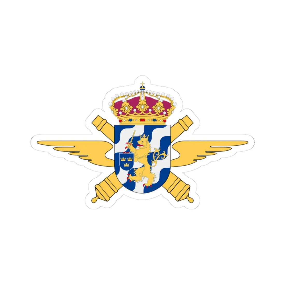 Göta luftvärnsregemente vapen (Sweden) (Coat of Arms) STICKER Vinyl Kiss-Cut Decal - The Sticker Space