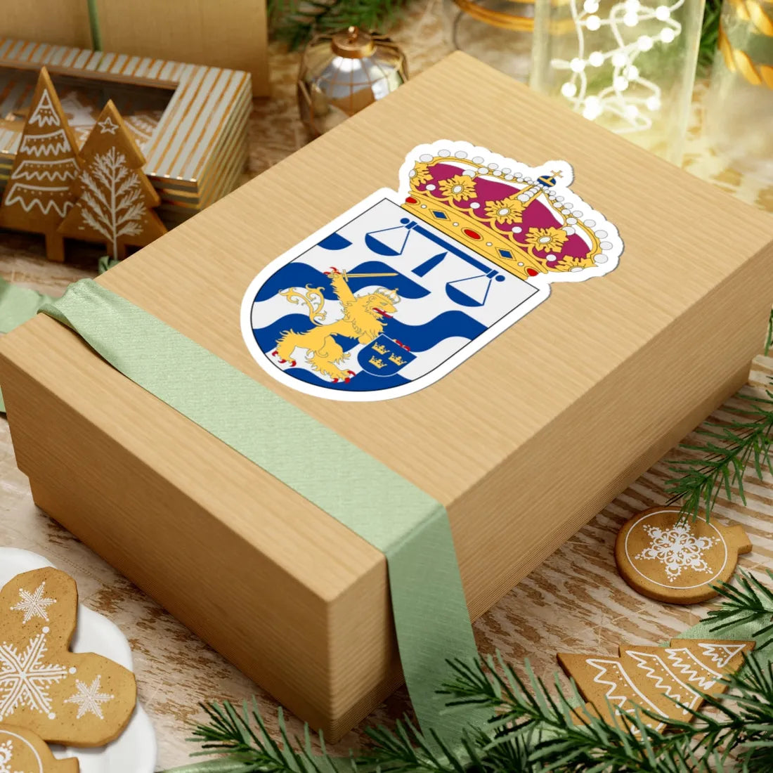 Göteborgs tingsrätt vapen (Sweden) (Coat of Arms) STICKER Vinyl Kiss-Cut Decal - The Sticker Space