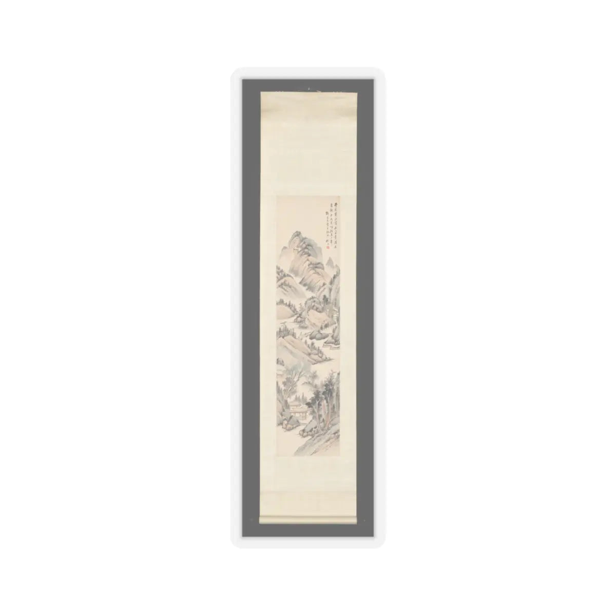 Gu Yun - Landscape in the style of Ma Wan - late 19th century v2 - STICKER Vinyl Kiss-Cut Decal
