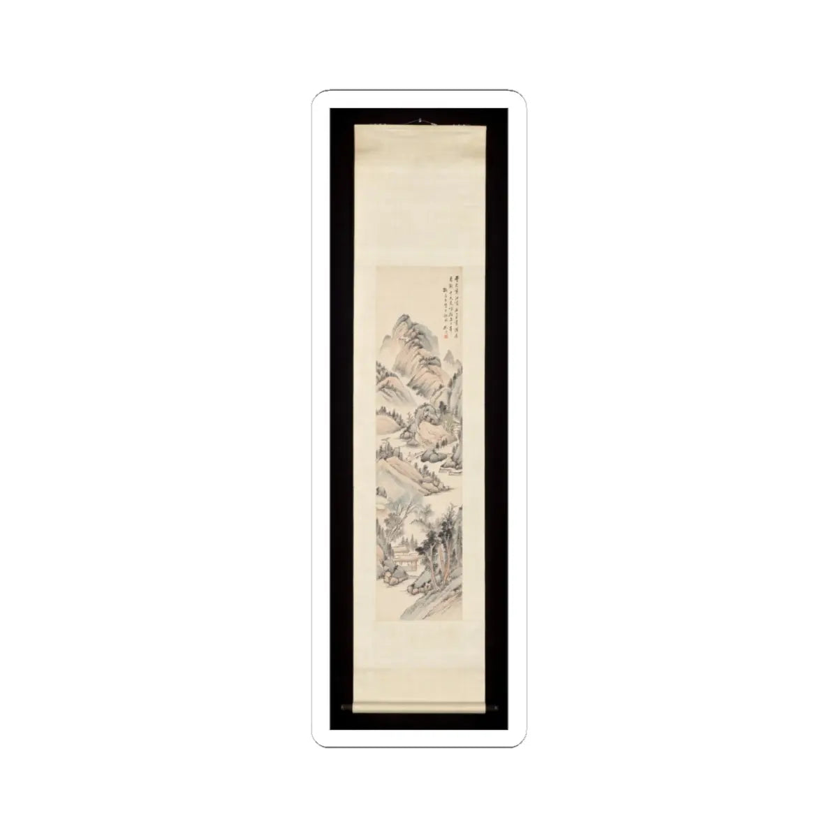 Gu Yun - Landscape in the style of Ma Wan - late 19th century v2 - STICKER Vinyl Kiss-Cut Decal