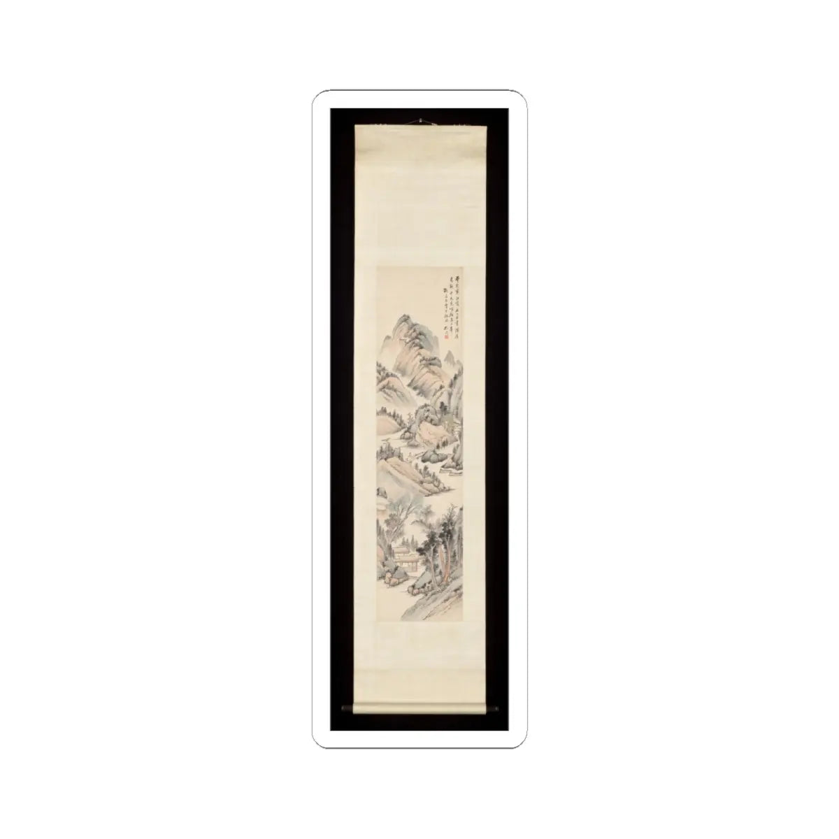 Gu Yun - Landscape in the style of Ma Wan - late 19th century v2 - STICKER Vinyl Kiss-Cut Decal