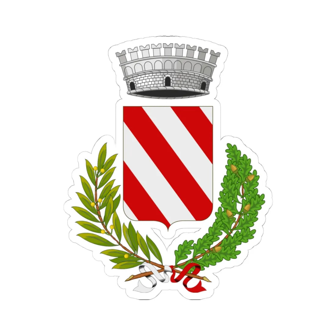 Gualdo Tadino-Stemma (Italy) (Coat of Arms) STICKER Vinyl Kiss-Cut Decal - The Sticker Space
