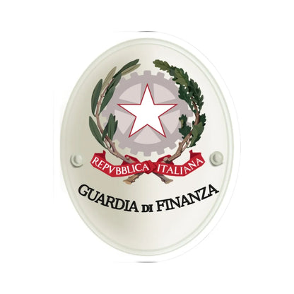 Guardia di Finanza-Insegna (Italy) (Coat of Arms) STICKER Vinyl Kiss-Cut Decal 2 Inch White - The Sticker Space