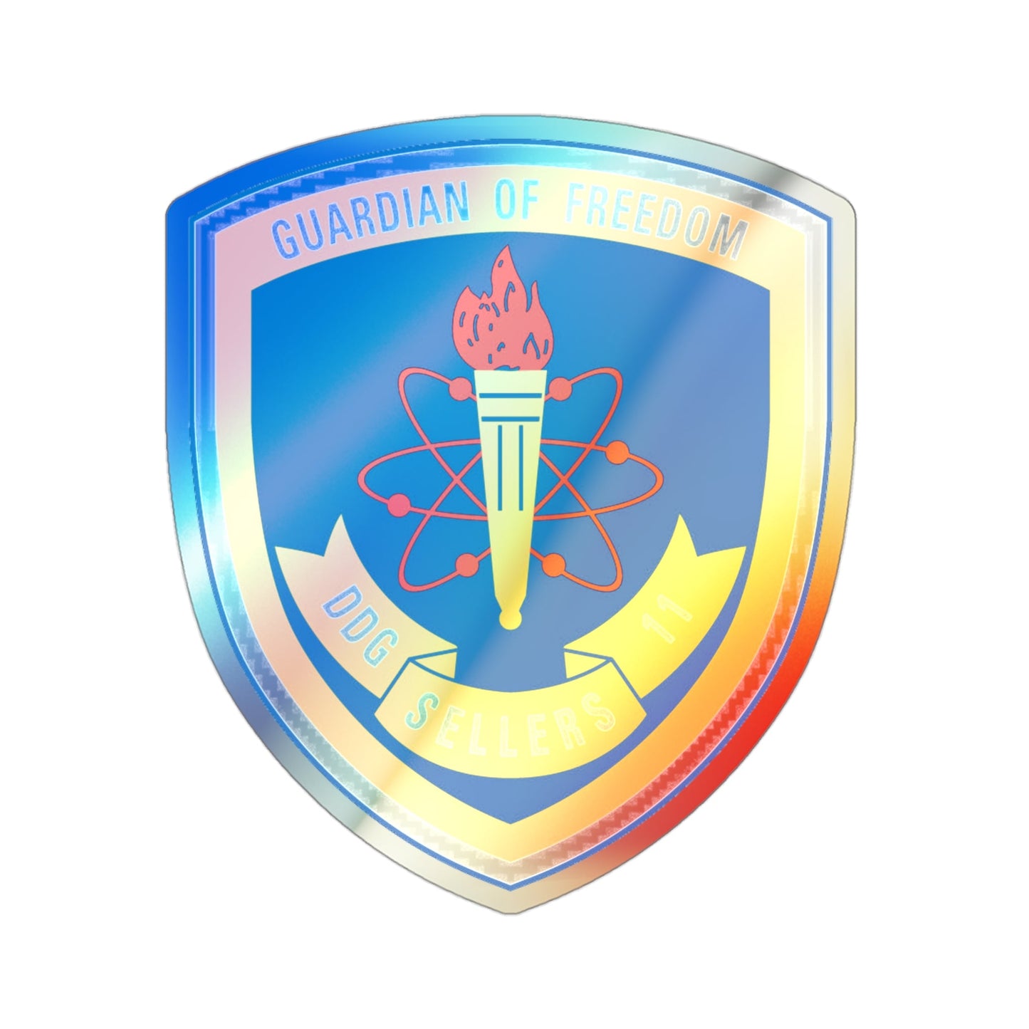 Guardian Of Freedom DDG Sellers 11 (U.S. Navy) Holographic STICKER Die-Cut Vinyl Decal-3 Inch-The Sticker Space