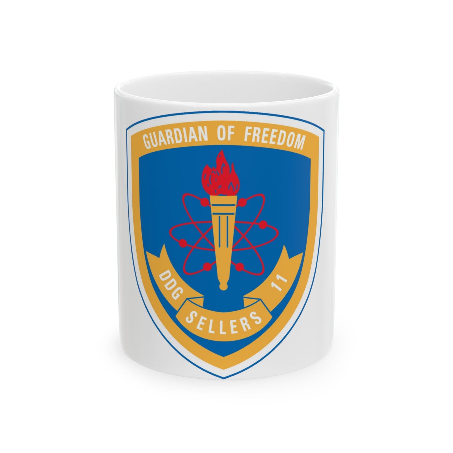 Guardian Of Freedom DDG Sellers 11 (U.S. Navy) White Coffee Mug-11oz-The Sticker Space