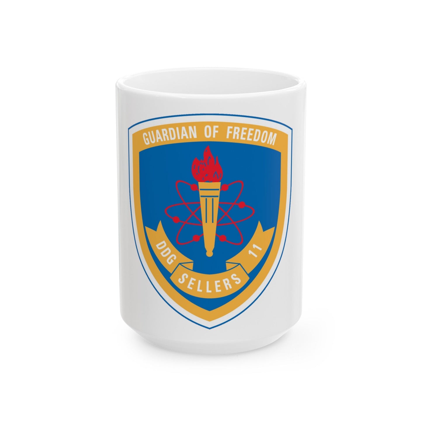 Guardian Of Freedom DDG Sellers 11 (U.S. Navy) White Coffee Mug-15oz-The Sticker Space
