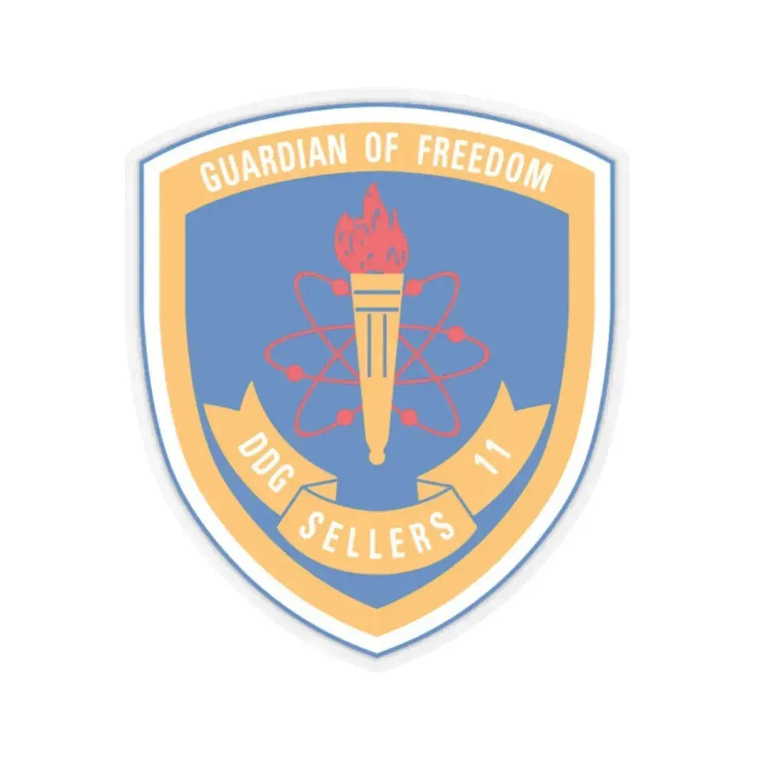 Guardian Of Freedom DDG Sellers 11 (U.S. Navy) STICKER Vinyl Kiss-Cut Decal 2 Inch Transparent - The Sticker Space