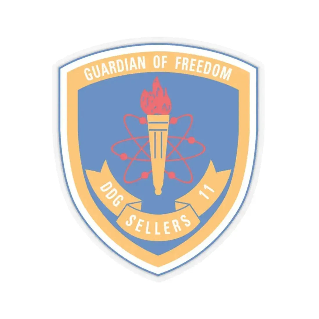 Guardian Of Freedom DDG Sellers 11 (U.S. Navy) STICKER Vinyl Kiss-Cut Decal 6 Inch Transparent - The Sticker Space