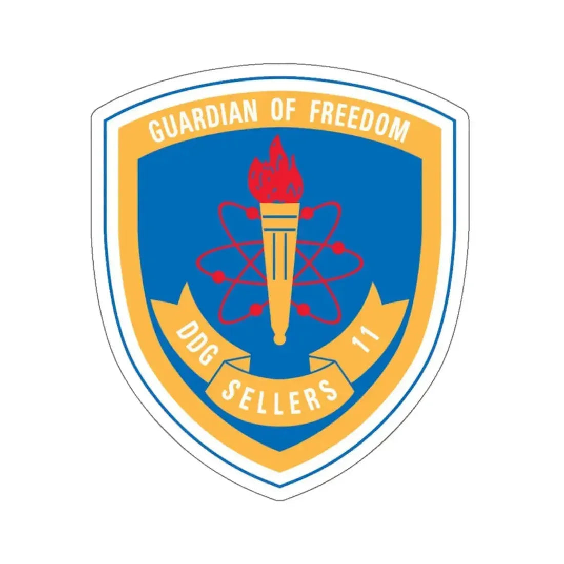 Guardian Of Freedom DDG Sellers 11 (U.S. Navy) STICKER Vinyl Kiss-Cut Decal 6 Inch White - The Sticker Space