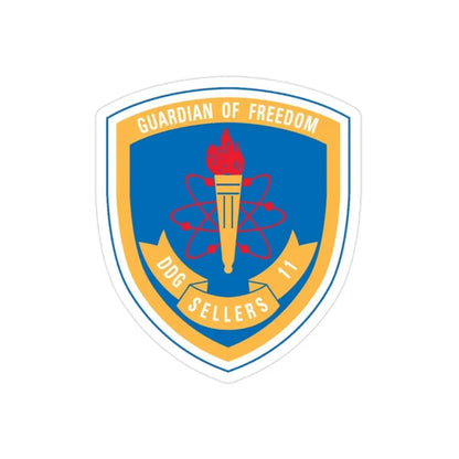 Guardian Of Freedom DDG Sellers 11 (U.S. Navy) Transparent STICKER Die-Cut Vinyl Decal 2 Inch Transparent - The Sticker Space