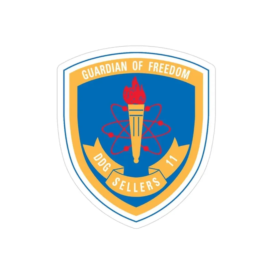 Guardian Of Freedom DDG Sellers 11 (U.S. Navy) Transparent STICKER Die-Cut Vinyl Decal 3 Inch Transparent - The Sticker Space