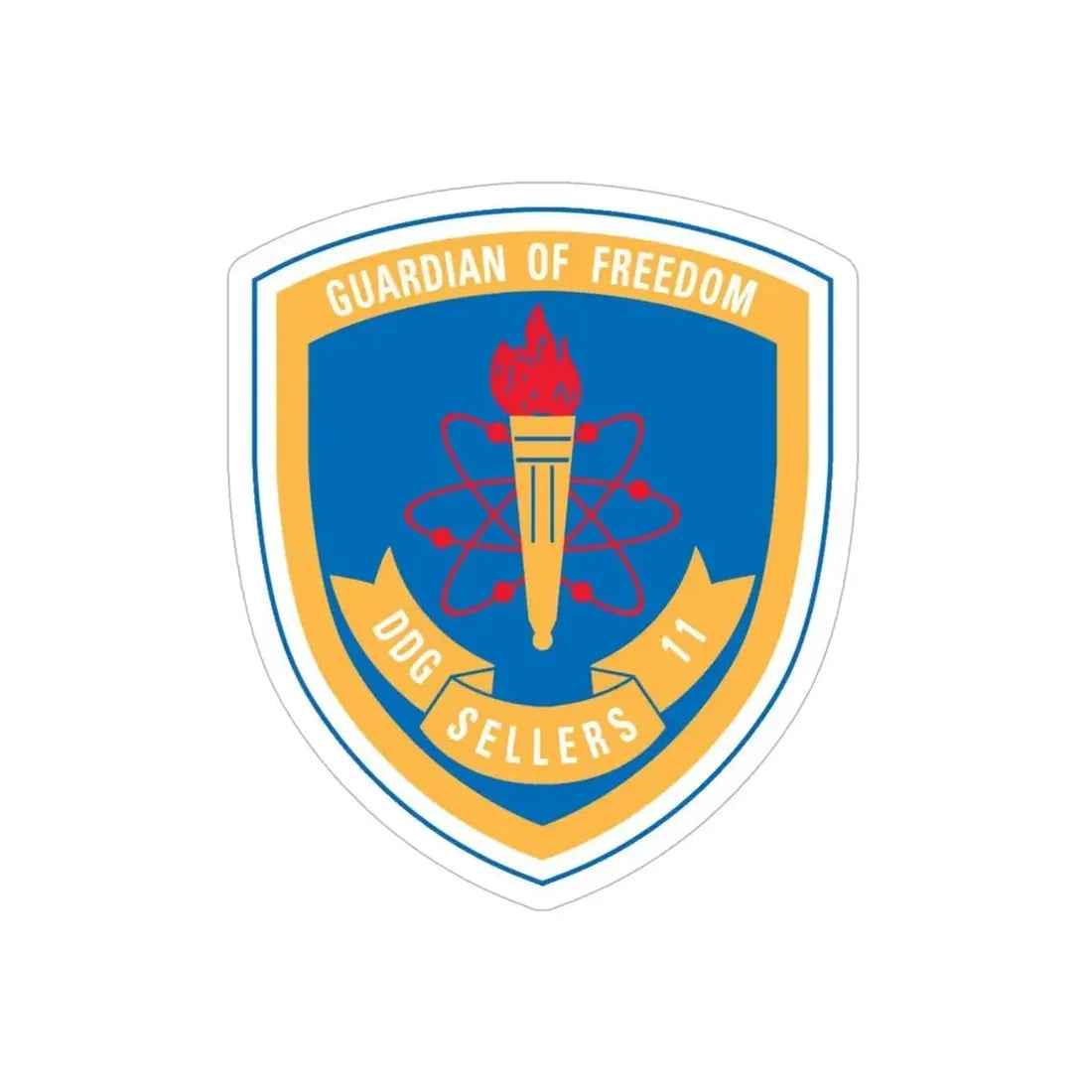Guardian Of Freedom DDG Sellers 11 (U.S. Navy) Transparent STICKER Die-Cut Vinyl Decal - The Sticker Space
