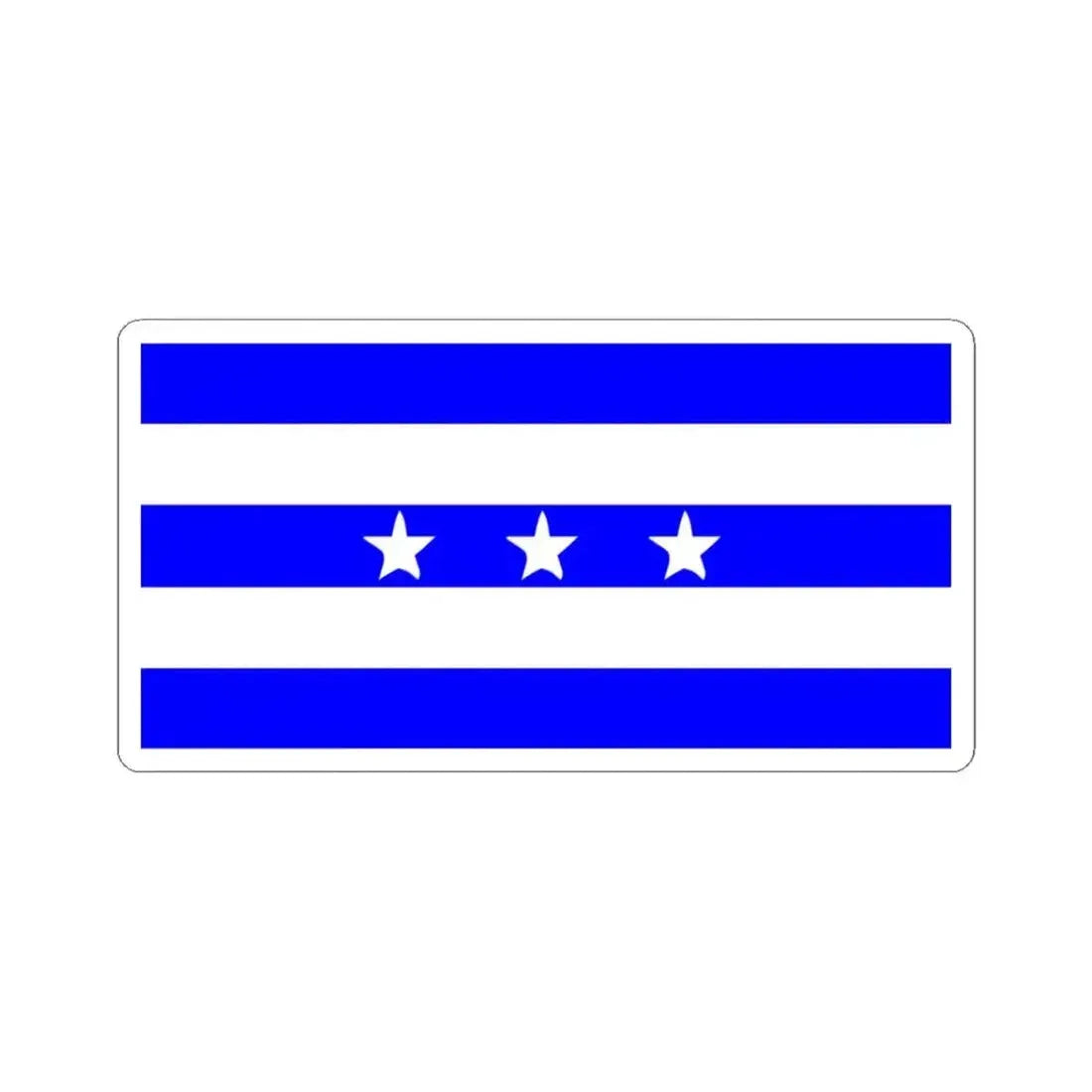 Guayas Flag (Ecuador) STICKER Vinyl Kiss-Cut Decal 3 Inch White - The Sticker Space