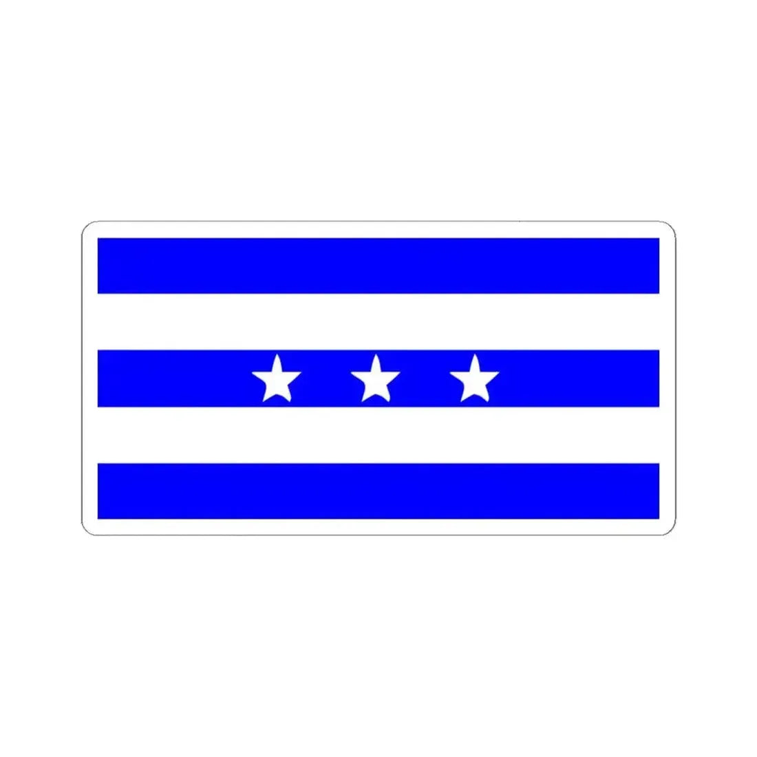 Guayas Flag (Ecuador) STICKER Vinyl Kiss-Cut Decal 4 Inch White - The Sticker Space