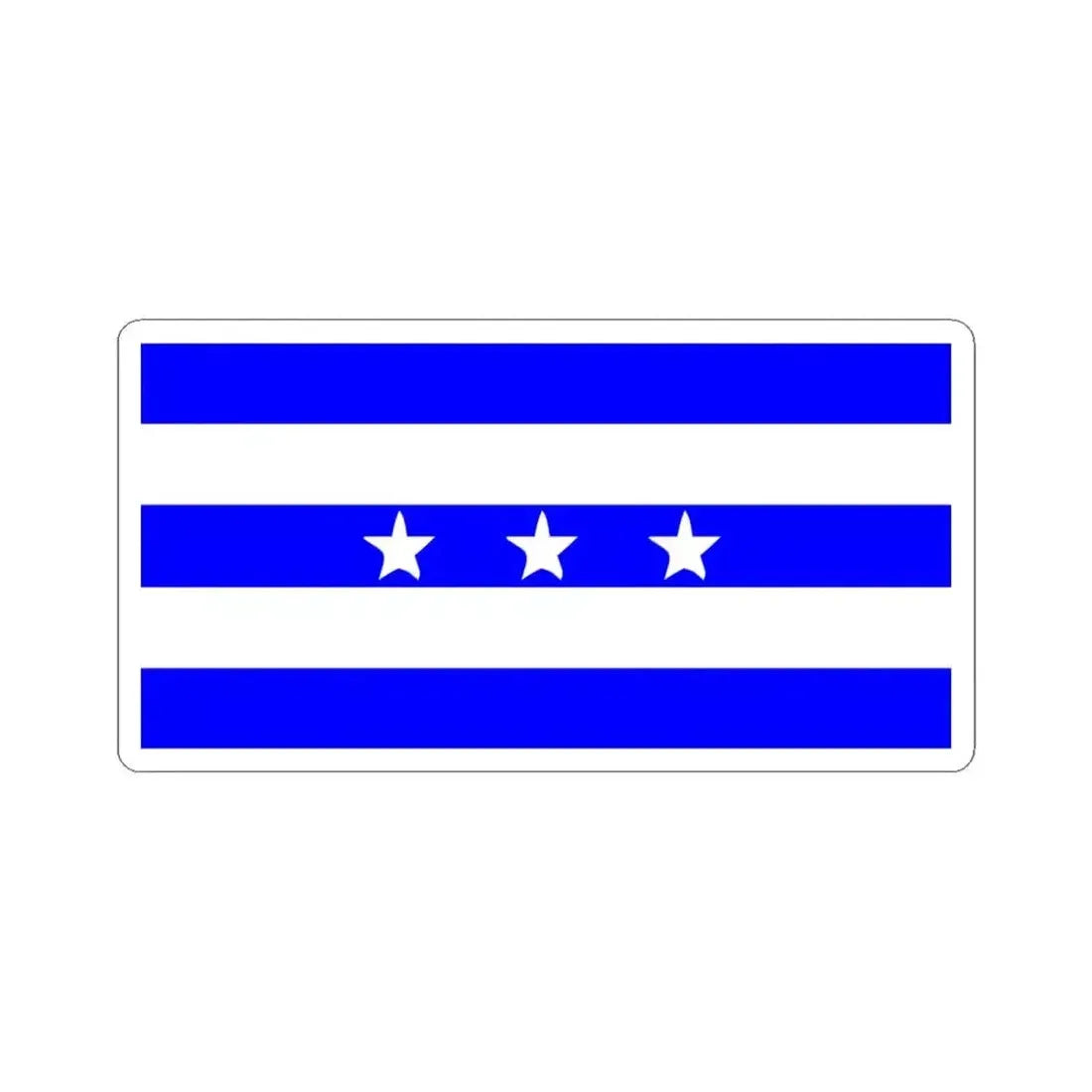 Guayas Flag (Ecuador) STICKER Vinyl Kiss-Cut Decal 6 Inch White - The Sticker Space