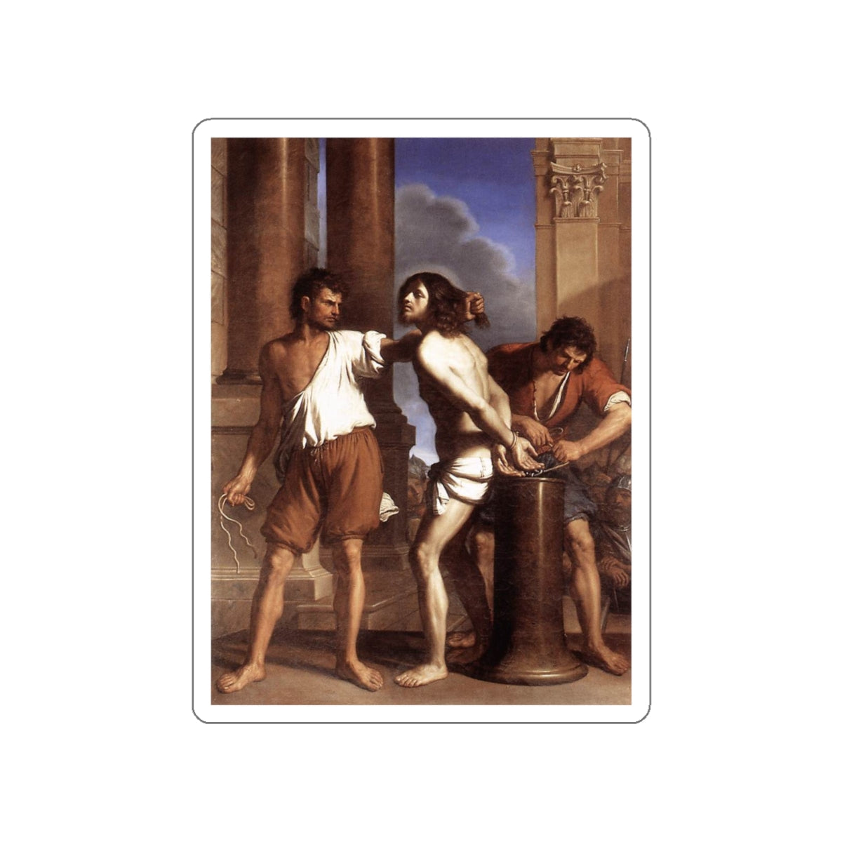 GUERCINO - The Flagellation of Christ (Artwork) STICKER Vinyl Die-Cut Decal-White-The Sticker Space