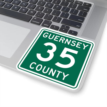 Guernsey County 35 OH (Ohio) (Road Sign) STICKER Vinyl Kiss-Cut Decal - The Sticker Space