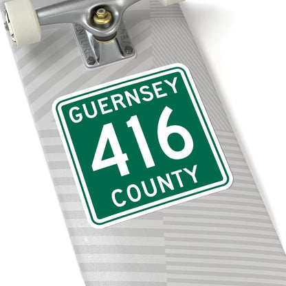Guernsey County 416 OH (Ohio) (Road Sign) STICKER Vinyl Kiss-Cut Decal - The Sticker Space