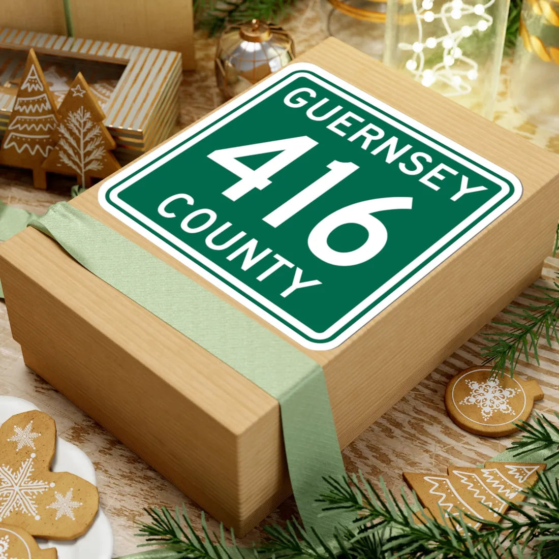 Guernsey County 416 OH (Ohio) (Road Sign) STICKER Vinyl Kiss-Cut Decal - The Sticker Space