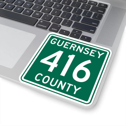 Guernsey County 416 OH (Ohio) (Road Sign) STICKER Vinyl Kiss-Cut Decal - The Sticker Space