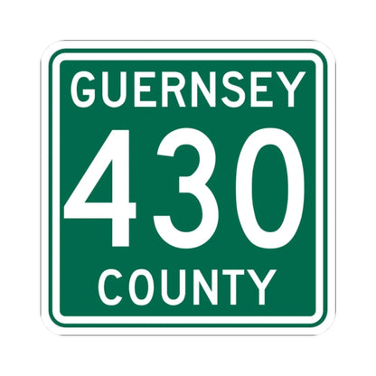 Guernsey County 430 OH (Ohio) (Road Sign) STICKER Vinyl Kiss-Cut Decal 2 Inch White - The Sticker Space