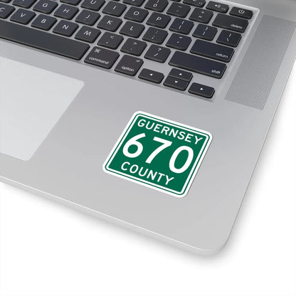 Guernsey County 670 OH (Ohio) (Road Sign) STICKER Vinyl Kiss-Cut Decal - The Sticker Space