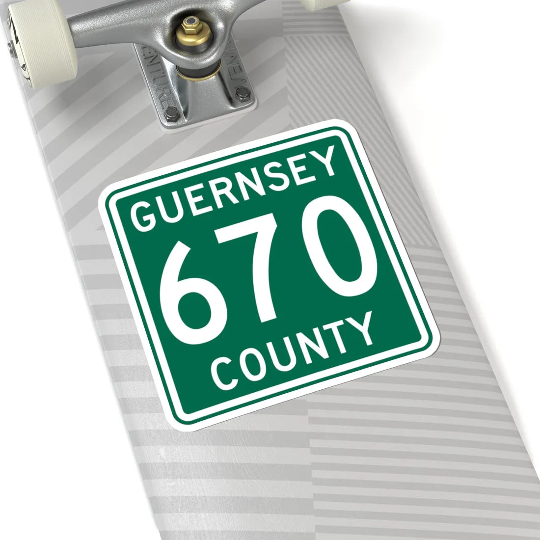 Guernsey County 670 OH (Ohio) (Road Sign) STICKER Vinyl Kiss-Cut Decal - The Sticker Space