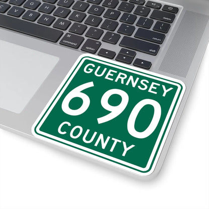 Guernsey County 690 OH (Ohio) (Road Sign) STICKER Vinyl Kiss-Cut Decal - The Sticker Space