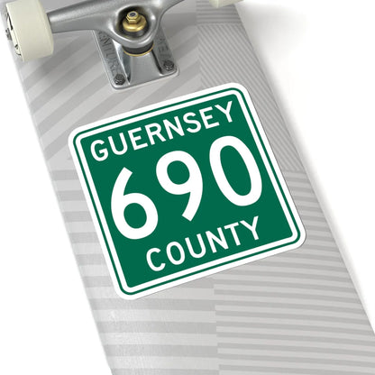 Guernsey County 690 OH (Ohio) (Road Sign) STICKER Vinyl Kiss-Cut Decal - The Sticker Space